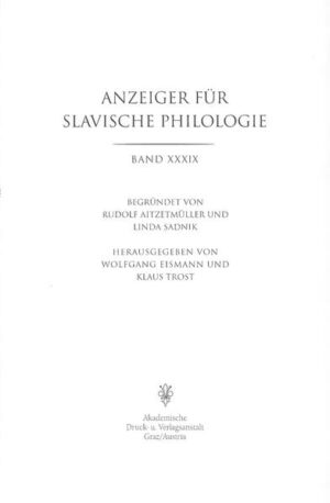 Anzeiger für Slavische Philologie: Anzeiger für Slavische Philologie | Bundesamt für magische Wesen