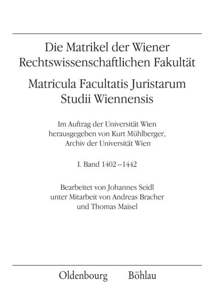 Die Matrikel der Wiener Rechtswissenschaftlichen Fakultät | Bundesamt für magische Wesen