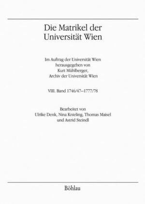 Die Matrikel der Universität Wien | Bundesamt für magische Wesen