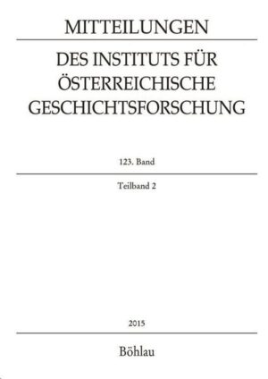 Mitteilungen des Instituts für Österreichische Geschichtsforschung 123. Band Teilband 2 (2015) | Bundesamt für magische Wesen