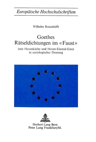 Die Rätseldichtungen werden in soziologischer Deutung als unerkannte Verrätselungen im Rahmen der Handlung erschlossen. Die Enträtselung gipfelt in der Deutung des Hexen- Einmal- Eins und entwickelt von da aus dessen Bedeutung im Rahmen der Handlung und der Weltanschauungen.