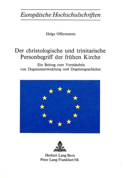 Innerhalb nachneutestamentlicher Theologie erweist sich die Begriffsgeschichte des christologischen und trinitarischen Personbegriffs bis Chalkedon bei besonderer Berücksichtigung der lateinischen Tradition als interessanter Beitrag zu einem neuen Verständnis von Dogmenentwicklung und Dogmengeschichte.