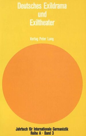 «Erneut haben sich die US- Germanisten als die eigentlichen Schrittmacher der Erforschung der deutschsprachigen Exilliteratur nach 1933 erwiesen», kommentierte die deutsche Presse das Exilliteratur- Symposium der University of South Carolina in Columbia, dessen Akten in dem vorliegenden Band publiziert worden sind. Sie informieren über den Stand der Exilliteratur- Forschung, vermitteln Ansätze zu einer Typologie des Exildramas, geben zahlreiche neue Einblicke in die Theaterund Filmarbeit der Exilanten und beleuchten in Form von Einzelanalysen das dramatische Schaffen einzelner Exilautoren.