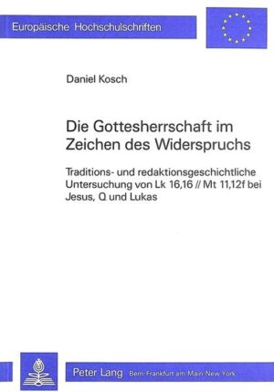 Der «Stürmerspruch» (Lk 16,16//Mt 11,12f) gehört zu den dunkelsten Worten der synoptischen Tradition, wird in der Forschung aber dennoch unter verschiedenen Aspekten immer wieder herbeigezogen. Die Untersuchung arbeitet die neuere Literatur auf und fragt nach der jeweiligen Mitte des Logions auf seinen verschiedenen Überlieferungsstufen, um so Kriterien für eine Interpretation zu gewinnen, die dem jeweiligen Wortlaut und Sprachstil, aber auch dem literarischen und sachlichen Zusammenhang, in dem es steht, gerecht wird.