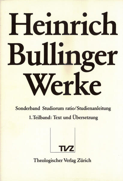 Heinrich Bullinger hat als junger Mann (1527/28) auf Bitten eines älteren Freundes eine 'Anleitung zu Studien in humanistisch-reformatorischem Geiste' geschrieben. Diese reicht von der Regelung des äusseren Tagesablaufs (Essen, Schlafen, Trinken, Spazierengehen) bis hin zu hermeneutischen Grundvoraussetzungen profanwissenschaftlicher und theologischer Arbeit. Dieser Text wird hier erstmals in einer Kritischen Ausgabe vorgelegt.