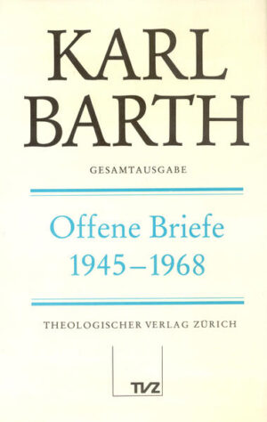 Der Form des Offenen Briefes hat sich Karl Barth mehr als ein halbes Jahrhundert lang immer wieder bedient. Manche Stücke dieser Gattung gehören zu seinen weithin bekannten und wirksam gewordenen Veröffentlichungen. Andere sind, an verstreuten Orten gedruckt oder lediglich vervielfältigt, nur einer beschränkten Öffentlichkeit bekannt geworden. Die hier zunächst vorgelegte zeitlich spätere Hälfte dokumentiert mit 96 Einzelstücken vor allem Barths intensive Anteilnahme am politischen Zeitgeschehen seit dem Ende des Zweiten Weltkrieges.