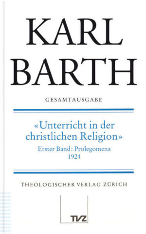 Dreimal hat Barth Dogmatik vorgetragen: die früheste Fassung in Göttingen und Münster 1924-1926, die zweite Fassung in Münster 1926-1928 (unter dem Titel 'Die christliche Dogmatik im Entwurf' war sie 1927 erstmals erschienen, heute ist sie im Rahmen der Gesamtausgabe als Band 14 erhältlich), die dritte Fassung begann 1931 unter dem Titel 'Kirchliche Dogmatik' und wurde 1961 unvollendet abgebrochen. Hier wird mit Band 1 der erste Teil der frühesten Fassung erstmals veröffentlicht. Sie wird insgesamt drei Bände umfassen. Nach Erscheinen des dritten Bandes wird damit zum ersten und auch einzigen Mal eine vollständige Dogmatik aus der Feder Barths vorliegen.