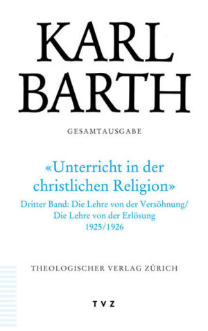 Mit dem dritten Band der Göttinger Vorlesungen liegt Karl Barths früheste Dogmatik-die erste Vorstufe seines Hauptwerks 'Die Kirchliche Dogmatik'-geschlossen vor. Es handelt sich aber um wesentlich mehr als nur um eine Vorstufe: Da Barths spätere Dogmatiken beide nicht vollendet wurden, findet sich hier die einzige vollständige Darstellung des gesamten dogmatischen Lehrstoffes aus seiner Feder-einschliesslich der Eschatologie!. Der Band enthält die 'Lehre von der Versöhnung', deren Kernstück, die Christologie, so viel Raum einnahm, dass Barth das Schlusskapitel mit der 'Lehre von der Erlösung' auf das Wintersemester 1925/26 verschieben musste. Nach Münster berufen, trug er dieses dort einstündig vor, es ist als Nachtrag im Band enthalten. Der Titel-eine wörtliche Übersetzung von Calvins 'Institutio christianae religionis'-verdankt sich dem Verbot seiner lutherischen Fakultätskollegen, einfach 'Dogmatik' ohne den Zusatz 'reformiert' anzuzeigen. Diese konfessionalistische Einschränkung aber wollte Barth seinerseits nicht. So las er eben 'Unterricht in der christlichen Religion' …