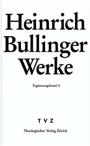 Als Nachtrag zu den ersten zehn Bänden der Bullinger-Korrespondenz bietet der vorliegende Band weitere 26 Briefe von oder an Bullinger aus den Jahren 1526-1540/41. Unter den Korrespondenten finden sich prominente Persönlichkeiten wie etwa Zwinglis Kollege Leo Jud oder Herzog Albrecht von Brandenburg. Die Korrigenda und ergänzenden Hinweise zu den früher publizierten Briefen sind dank der übersichtlichen Bündelung in einem separaten Ergänzungsband leicht zu benützen. Das bereinigte Gesamtregister ersetzt faktisch die bisherigen Einzelbandregister. Damit ist nun auch die enorme Fülle von über 5000 Personen- und Ortsnamen optimal erschlossen.