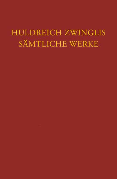 Die historisch-kritische Gesamtausgabe der Werke Zwinglis wird vom Zwingliverein zusammen mit dem Institut für schweizerische Reformationsgeschichte herausgegeben. Die Ausgabe gliedert sich in die Abteilungen Werke, Briefe, Randglossen und Exegetische Schriften. In den Exegetischen Schriften, die nun komplett vorliegen, sind Zwinglis Übersetzungen und Erläuterungen biblischer Schriften versammelt-in der durch die Bibel gegebenen Reihenfolge. Die Bände 1 bis 4 enthalten die Erklärungen zum Alten Testament (Band 1 und 2 liegen schon seit längerer Zeit vor). Die Erklärungen zum Neuen Testament finden sich in den Bänden 5 bis 9.