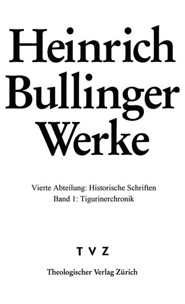 Die dreibändige Ausgabe macht erstmals das historiografische Hauptwerk Heinrich Bullingers (1504-1575), die sogenannte «Tigurinerchronik», zugänglich. Das Werk vermittelt die Sicht des engagierten und belesenen Zwinglinachfolgers, der darin die Geschichte Zürichs mit jener der Eidgenossenschaft und Europas verquickt und aufarbeitet. Die Darstellung, die sich von vorchristlicher Zeit bis zur Reformation erstreckt, ist heilsgeschichtlich angelegt und versteht die Entwicklung des Christentums und der Kirche als Ausbreitung der Wahrheit (Antike), deren Verschüttung (Mittelalter) und der Wiederentdeckung (Reformation). Dabei erhält die Stadt Zürich hohe Bedeutung und ihre Reform die endgültige Legitimation. Mit der vorliegenden umfangreichen kritischen Edition-Bullingers eigenhändiges Manuskript umfasst rund 1800 Folioseiten-steht der Forschung nun diese wichtige Quelle des 16. Jahrhunderts zur Verfügung.