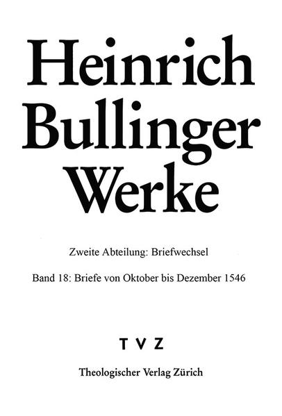 Der neue Band des Bullinger-Briefwechsels enthält 130 zwischen Oktober und Dezember 1546 verfasste Briefe, denen jeweils eine ausführliche deutsche Zusammenfassung vorangeht. Involviert sind 42 Briefschreiber, insbesondere Ambrosius Blarer, Oswald Myconius, Johannes Haller und Martin Bucer. Der Band vermittelt Informationen zum Schmalkaldischen Krieg (1546/47), zur politischen Haltung der Eidgenossen, zum Geschehen in Augsburg, zur Schule in Kappel und Chur, zum Kirchenwesen in Basel und Bern, zum Bibliotheksnachlass des Zuger Reformators Werner Steiner wie auch zu zahlreichen zeitgenössischen Publikationen. Ausserdem finden sich im Band viele unbekannte biografische Details, u. a. zu einem Verwandten von Andreas Vesalius und zu den Berner Dekanen Jodocus Kilchmeyer und Johannes Fädminger.