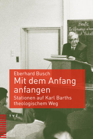 Karl Barths Denken und Handeln folgte der Devise: Es gilt, als Christenmensch immer wieder mit dem Anfang anzufangen. In jeder Zeit ist jeweils neu auszugehen von dem, was Gott uns sagt. So bleiben Theologinnen und Theologen zeitlebens Schülerinnen und Schüler des Wortes Gottes. Der Barth-Kenner Eberhard Busch zeichnet in diesem Buch anhand ausgewählter Stationen seinen theologischen Weg nach: Von den frühen Predigten (1911) über den aufsehenerregenden «Römerbrief» (1922), die deutlichen Stellungnahmen in der Zeit des Nationalsozialismus, die grundlegenden Themen der «Kirchlichen Dogmatik» bis hin zum Ende seiner Tätigkeit 1967. Das Buch regt dazu an, genau hinzuhören, was Barth in seiner Zeit gesagt hat und was er uns heute sagen würde. Denn Theologie hat nach Barths Auffassung die Aufgabe, sich einzumischen und die Probleme der Zeit zu benennen. Dabei hat sie nicht zu wiederholen, was die Mehrheit schon meint, sondern hat, wenn nötig, auf eine vergessene Wahrheit zu pochen.