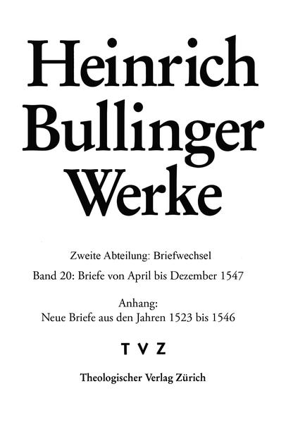 Der Band enthält die 231 überlieferten Briefe Bullingers von April bis Dezember 1547 sowie 11 neu entdeckte oder erstmals datierte Schreiben aus früheren Jahren. Darunter findet sich auch, als nunmehr ältestes Dokument in Bullingers Korrespondenz, ein Brief mit einem umfangreichen Gedicht Jost Müllers von 1523. Die Briefe zeugen von den zunehmenden Ängsten der Protestanten angesichts der Erfolge Kaiser Karls V., dem Druck auf die Stadt Konstanz, der Furcht vor einem Angriff des Kaisers auf die Eidgenossenschaft. Zudem ist zu lesen von neuen Informationen zum Schulwesen, von Nachrichten aus England und Frankreich, vom Widerstand gegen die Inquisition in Neapel, vom «geharnischten» Reichstag in Augsburg, von der Ermordung Pièr Luigi Farneses, von der Tanzwut in Basel, von Feuersbrünsten und Himmelserscheinungen.