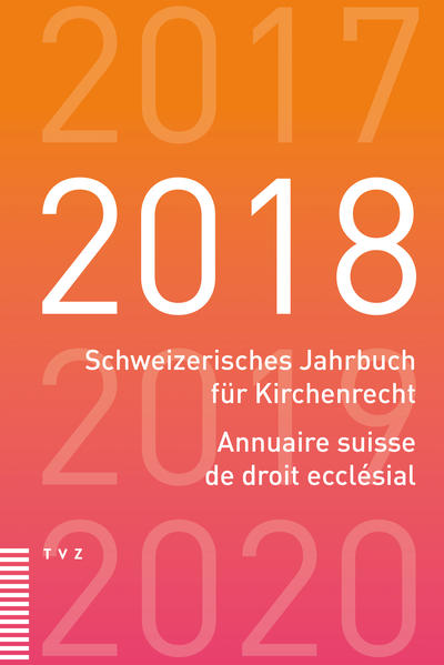 Das Schweizerische Jahrbuch für Kirchenrecht bzw. Annuaire suisse de droit ecclésial befasst sich mit der ganzen Breite des Kirchenrechts in der Schweiz. Herausgegeben im Auftrag der Schweizerischen Vereinigung für evangelisches Kirchenrecht erscheint es ab Jahrbuch 2018 neu bei TVZ.