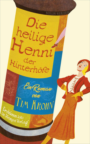 Als Henni Binneweis 1902 das Licht der Welt erblickt, herrscht Wilhelm II. noch über Preußen und Kaiserreich. Die Frauen tragen Krinoline und arbeiten am heimischen Herd. Und ein Mädchen, das im Hinterhof einer Mietskaserne am Prenzlauer Berg aufwächst, sollte nicht zu viel vom Leben erwarten. Aber Henni wird an ihrem vierten Geburtstag geweissagt, dass sie zu Höherem »jeborn« sei, und daran glaubt sie fortan felsenfest. Im Jahr 1914 geht es so richtig los: Der Kaiser erklärt den Serben den Krieg. Das allein ist schon ein Abenteuer. Vor allem aber zerstört der Weltkrieg die alte Ordnung, und eine neue ist nicht in Sicht. Inmitten der revolutionären Tumulte schlägt Henni sich geschickt durch den Alltag. Und weil sie so kess wie hübsch ist, tanzt sie sich schon bald durch die rauschhaften Nächte und hinauf auf die Bühnen der Varietés, wo es munter drunter und drüber geht. Auch zu Hause am Prenzl- berg bleibt kein Stein auf dem anderen. Mama Binneweis ist Jüdin, was nun immer häufiger zur Sprache kommt, die Familie droht zu zerbrechen. Und plötzlich ändert sich auch für Henni alles. Doch Henni wäre nicht Henni, nähme sie nicht den Kampf auf gegen das, was sich unaufhaltsam zu einem bedrohlichen Sturm zusammenbraut.