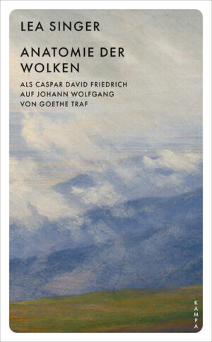 Keine Ahnung von Mythologie und klassischen Regeln, doch Wolken malen kann dieser Friedrich«, ereifert sich Geheimrat von Goethe über den jungen, wilden Romantiker. Im Jahr 1810 begegnen sie sich erstmals: Goethe, berühmter Dichter und alterndes Universalgenie, und Friedrich, der Maler, der sich weder aufs Reden noch aufs Schreiben richtig versteht. Der eine ist diplomatischer Minister, der andere Habenichts ohne Manieren. Ein betuchter Frankfurter Großbürgersohn und ein Seifensiedersprössling aus Greifswald. Goethe ist auf dem Zenith seines Ruhms, während Friedrich mit allen Konventionen seiner Zeit bricht. Doch eines verbindet sie: Beide sind gebannt von den Wolken. Lea Singer erzählt von der Begegnung zweier großer Künstler, die einander fremd bleiben, obwohl sie die Größe des anderen erkennen.