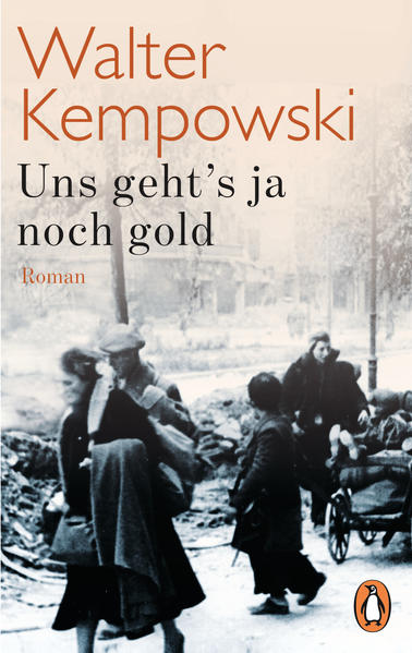 Kriegsende 1945, die Rote Armee marschiert in Rostock ein. So »gold«, wie der Titel im Familienjargon ankündigt, kann es den Kempowskis also gar nicht gegangen sein. Man erlebt am eigenen Leibe oder bei Nachbarn und Freunden Elend, Hunger, Plünderungen und Gewalttätigkeiten. Aber man ist nicht ausgebombt und hat noch etwas Geld. Zwischen Trümmerschutt und Ausgangssperren, schwarzem Markt und Hamsterzügen versucht man nach der Katastrophe, die bürgerliche Kontinuität wiederherzustellen.