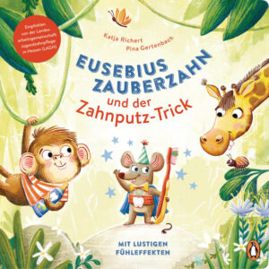 Zähne putzen mit den Kleinsten mit jeder Menge Spaß! Oh, oh! Aus Affe Bos Mund riecht es ziemlich übel! Wenn daran mal nicht der Zahnbelag schuld ist! Die Zähne von Raja Giraffe kleben, und in Nilpferd Ellas Gebiss hängt ganz schön viel Zeug. Was können die Tiere da nur tun? Hoffentlich kennt Eusebius Zauberzahn einen Trick, der alle Zähne schnell wieder blitzblank sauber zaubert! Ein Pappbilderbuch für Kinder ab 2 Jahren mit wertvollen Elterntipps zur Kinderzahnpflege auf der Buchrückseite. Empfohlen von der Landesarbeitsgemeinschaft für Jugendzahnpflege in Hessen (LAGH) Erklärt das richtige Zähneputzen nach der KAIplus- Systematik Fördert das Körperbewusstsein Unterstützt Eltern und Kinder in ihrem Alltag Ausstattung: Mit fbg. Illustrationen u. Fühlelementen