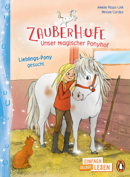 Pony, Freundinnen und jede Menge Magie! Die neue Reihe zum einfachen Selbstlesen ab 7 Jahren Lina freut sich so: Ihre neue Freundin Thea darf mit zum Reiten kommen! Lina will ihr alles zeigen natürlich die tollen Ponys und vielleicht sogar das große Geheimnis rund um den magischen Ponyhof Zauberhufe! Doch Charlotte ist eifersüchtig und richtig gemein zu Thea, bis die nur noch nach Hause möchte. Zum Glück haben Lina und ihr Chaos- Pferd Kaspar, mit dem sie sich auf zauberhaft- magische Weise richtig unterhalten kann, schon einen ponystarken Plan, um Thea und ihrem Lieblings- Pony Caramel zu helfen … Ein spannendes und zauberhaftes Lesevergnügen zum Selberlesen für Kinder ab 7 Jahren Die 4. Lesestufe zum Einfach- selbst- Lesen von Penguin JUNIOR: Ideal für geübte Leseanfängerinnen und Leseanfänger ab der 2. Klasse Große, gut erfassbare Schrift Unterteilt in mehrere Kapitel In der gleichen Reihe erschienen: Amelie Plaas- Link/ Miriam Cordes: Zauberhufe Chaos- Pony zum Verlieben Amelie Plaas- Link/ Miriam Cordes: Zauberhufe Pony- Freunde im Galopp Ausstattung: Mit fbg. Illustrationen