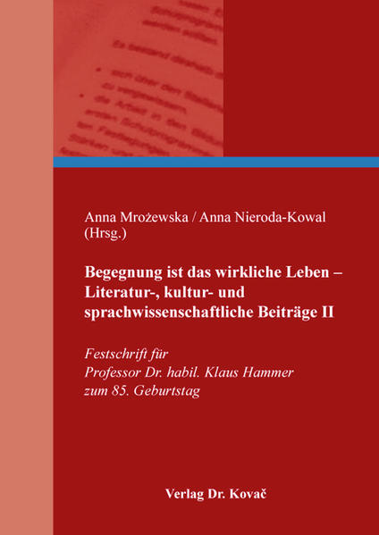 Begegnung ist das wirkliche Leben  Literatur-