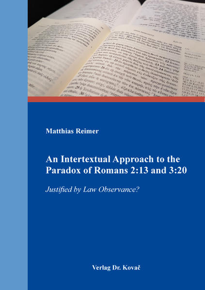 Romans 2:13 has long been a stumbling block for protestants. That “the doers of the law will be justified,” seemingly does not fit the doctrine of justification by faith alone. On the other hand, this Pauline statement appears to support the Roman Catholic dogma which claims good works deserve justification at the final judgment. In their embarrassment, protestants read Rom 2:13 as a hypothesis: If there were any human beings able to keep the law perfectly, they would be justified by God because of their law obedience. But, since “no flesh will be justified before him on account of works of the law” (Rom 3:20), Rom 2:13 can never be actualized. This book scrutinizes these and other interpretations of Rom 2:13 and 3:20 and reveals their weaknesses. Against a hypothetical reading of 2:13, for example, Reimer observes how 2:26-29 mentions actual law-obedience that leads to divine recognition of one’s membership in God’s people at the final assize. With regard to 3:20, he points to the fact that Rom 1:18-3:20 never envisions a person who is striving to achieve perfect law fulfillment but humankind (gentiles and Jews) in constant rebellion against God. The impossibility of perfect law observance is not the point of 3:20. Beyond its critique of the attempts at solving the tension between Rom 2:13 and 3:20, this work offers an explanation that does justice to both of these verses and takes into account Paul’s use of the Jewish Holy Scriptures. This approach is promising because these Scriptures are the foundation on which Paul builds his argument. A study of his reception of them makes his argumentation more comprehensible. Reimer interprets Paul’s statements in Rom 2 in the light of the motive of judgment according to works common in the Holy Scriptures. For a clearer understanding of Rom 3:20, he exegetes each of the passages Paul cites or alludes to in Rom 3:9-20. The result may be surprising: Romans 2:13 and 3:20 constitute valid and operative principles in Paul’s eyes. Yet, forgiven believers are excluded from consideration in 3:20. Anticipating strong protestant reactions, Reimer offers some clarifications in his conclusion. Finally, he tackles the view that Paul does not care for the original meaning of the text he cites. Reimer draws out how Paul’s use of the Jewish Holy Scriptures considers the context of each of his references and how an analysis of the original contexts actually leads to a better understanding of Paul.