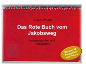 Das 'Rote Buch vom Jakobsweg' beschreibt die inneren Erfahrungen des Autors während seiner Wanderung auf dem 'Camino de Santiago' und zeigt Fotografien der Landschaften um den Weg in Nord-Spanien. Es ist ein psychologisches, auch spirituelles Tagebuch mit wesentlichen Erkenntnissen und manch humorigen Beiträgen zum Leben sowie Kommentaren zu einigen Denkern, Dichtern und Komponisten vergangener Zeiten.