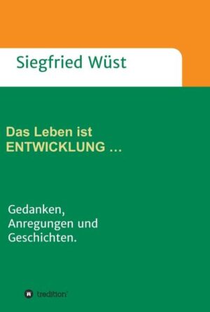 Das Leben ist ENTWICKLUNG … Mein Weg zur / als Führungskraft - Gedanken, Anregungen und Geschichten. Das Buch ist nicht umfangreich, es lässt sich hoffentlich gut lesen und enthält somit für sie interessante Geschichten und Anregungen. Ich habe Aufschwünge, techn. Revolutionen, politische Umschwünge und interessante persönliche Erlebnisse erfahren. Trotzdem muss sich sagen, so etwas wie seit 2000 hätte ich nicht für möglich gehalten. Schlimm ist für mich das Gezerre zw. Finanzmacht und Wirtschaftsmacht auf Kosten der Menschen. Dieses Buch verbinde ich mit der Hoffnung auf mehr Nachdenklichkeit und auf eine gute Zukunft.