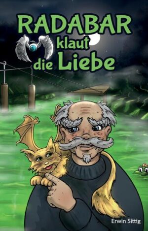 "Radabar klaut die Liebe" ist der erste Teil der Geschichten um Radabar. Radabar, ein Zauberer, der seiner Welt den Rücken gekehrt hat, um Ruhe zu finden, errichtet sich sein Reich unter dem Waldboden der Menschen. Seine fliegende und sprechende Katze Claudia, die er sich selbst erschuf, ist seine einzige Freundin. Die Jahre in Einsamkeit lassen seine Kräfte schwinden. Auf der Suche nach Ersatz entdeckt er die Kraft der Liebe. Nachdem er die unterschiedlichsten Menschen entführt hat, die ihm nicht die gewünschte Energie liefern können, stößt er auf die alleinerziehende Mutter Katharina Biesing. Deren unverständliche Liebe zu ihren ungehorsamen Kindern Mark und Claas scheint die Energie zu besitzen, die er benötigt. Er unterwirft sie seinem Willen und suggeriert den Kindern, dass die Mutter sie hasst und schließlich verlässt. Während sie in seinem Reich leben muss, machen sich die Brüder auf den Weg, die Mutter zu befreien. Sie haben in einer fantastischen Welt eine Reihe gefährlicher Abenteuer zu bestehen und müssen beweisen, dass sie nicht nur ihre Mutter lieben.