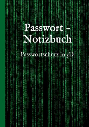 Manchmal passiert es schneller als man denkt. Man speichert sein Passwort bei Google oder anderen Anbietern. Irgendwann gibt es jedoch ein Problem nach dem anderen, weil man von irgendjemandem gehackt wurde und der Hacker nun alle Passwörter besitzt und nutzen kann ... Mit diesem Buch passiert Ihnen das nicht. Hiermit können Sie Ihre Login-Daten und Passwörter handschriftlich verwalten. Man könnte es daher auch Passwortschutz in 3D nennen. Keiner kann es hacken und niemand, außer Ihnen, hat darauf Zugriff. Praktischer geht es nicht.