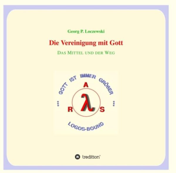 Das Büchlein 'Die Vereinigung mit Gott - Das Mittel und der Weg' ist eine Neuauflage des Titels 'Der Glaube an Gott - Der Weg zu Gott' und ist aus dem Bestreben heraus entstanden, Leser und Leserinnen und Leser eine unglaubliche Lebensperspektive vor Augen zu führen, in der wir die Augen vor unserer erfahrbaren Realität der Endlichkeit, der Unvollkommenheit, des Elends und der Not bis hin zur Verzweiflung nicht verschließend dankbar wahrnehmen dürfen, dass wir nicht Kinder des Zufalls sind, sondern dass wir unser Dasein dem UNENDLICH GROßEN, EWIGEN GOTT verdanken und berufen sind, in IHM ewig glücklich zu werden.