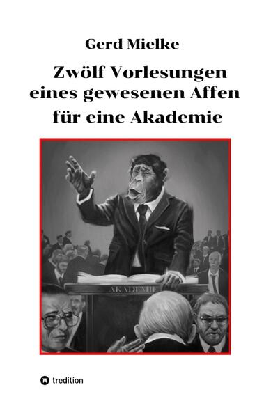 Einer, der mal Affe gewesen war, tritt vor der Akademie und spricht über seine Menschwerdung. Ein unfassbares Geschehen! Das Thema kluger und gelehriger Menschenaffe ist jedoch nicht neu