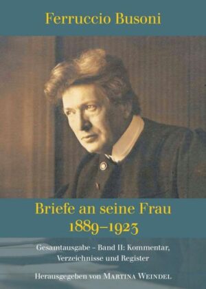 Als ein Wegbereiter der Neuen Musik und einer der größten Pianisten seiner Zeit gehört Ferruccio Busoni (1866-1924) zu den interessantesten Erscheinungen in der modernen Musikgeschichte. Mit dieser Edition liegen erstmals alle zugänglichen Briefe vor, die der Italiener an seine schwedische Ehefrau Gerda (1862-1956), eine außergewöhnliche, bislang unterschätzte Persönlichkeit, richtete. Sie bieten einen profunden Einblick in die fruchtbare gegenseitige Ergänzung der unterschiedlichen Charaktere der beiden Eheleute. Vor den Augen des Lesers entfaltet sich ein subtiles Bild von der universellen Persönlichkeit Busonis als Pianist, Komponist, Ästhetiker, Pädagoge, Bearbeiter, Herausgeber und Schriftsteller und zugleich von der an Widersprüchen reichen menschlichen Seite des Musikers. Im Licht unverfälschter und neuer Quellen wird ein Busoni-Bild sichtbar, das sich beachtlich von dem überlieferten unterscheidet. Die bisher einzige Ausgabe von 1935, auf der auch die englischen und italienischen Übersetzungen beruhen, liefert eine nach den Wünschen von Gerda Busoni getroffene Auswahl, die darauf abzielt, ein makelloses Idealbild von Busoni zu vermitteln. Die vorgenommenen Eingriffe, Kürzungen, Auslassungen und verbalen Entschärfungen bestätigen zusätzlich diese Absicht. Die vorliegende Edition dagegen stellt den originalen Brieftext wieder her und ist überdies um fast vierhundert unveröffentlichte Dokumente erweitert. Ein ausführlicher Anmerkungsapparat erläutert den inhaltlichen, biographischen und kulturgeschichtlichen Kontext.