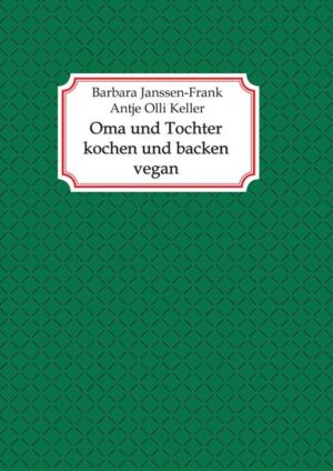 Eine Oma lässt sich von Tochter und Enkeln inspirieren, vegan zu kochen und zu backen. Unsere veganen Koch- und Backrezepte sind leicht nachzumachen. Sie haben ein breites Spektrum: mal bodenständig wie zu Omas Zeiten, mal leicht verdaulich, mal mediterran, mal international. Eine kleine Warenkunde und Küchentipps erleichtern den Einstieg sowie die Schritt-für-Schritt-Rezepte das Nachkochen und Nachbacken. Ein Koch- und Backgenuss mit der ganzen Familie.