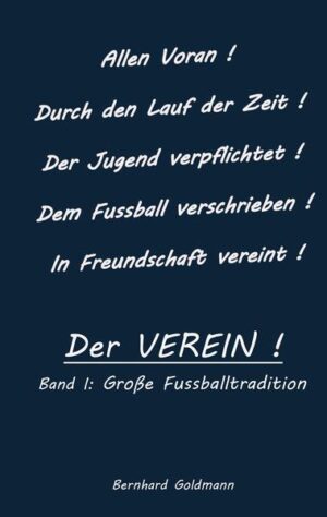 Der VEREIN! hat das Werden, Entstehen, Wachsen und Entwickeln des Fußballsportes zum Thema. In das Geschehen der jeweiligen Zeit eingebettet und anhand der realen Lebenslinie eines Vereins erzählt, erlebt der Leser Fußball hautnah. Inhalt Band I - Große Fußballtradition: Die Strenge der monarchisch geprägten Gesellschaft Ende des 19. Jahrhunderts kann der Begeisterung einer Gruppe Heranwachsender für die neue Ballsportart aus England keinen Abbruch tun. Die „acteurs“ gehen voran, lassen sich nicht aufhalten: Sie spielen „football“ und gründen schließlich in der alten Bischofsstadt einen echten Verein. Erste Begegnungen mit und bei auswärtigen Fußballfreunden werden organisiert, Ligagründungen unternommen und sich auf die Suche nach einer geeigneten Sportanlage begeben. Trotz mancher Widrigkeit und manchen Widerstandes entsteht Schritt für Schritt eine neue Welt, eine Welt des Fußballs. Eine Welt, in der der VEREIN nach der durchgestandenen Katastrophe des I. Weltkrieges, während der Weimarer Republik seine große Blütezeit erlebt. Packende Spiele im Fußballdeutschland von Stuhlfauth, Leinberger, Sepp Müller & Co. sind nun zu erleben und zu bestaunen. Der Fußball der Zwanziger Jahre nimmt Gestalt an. Mitfiebern ist angesagt! Doch dunkle Wolken ziehen auf. Das Aufkommen des Nationalsozialismus setzt den goldenen Tagen ein Ende. Überdauern heißt es nun, um sich 1945, in der zerstörten Stadt, wieder eine neue Gegenwart aufzubauen. Sich nach und nach, in der wirtschaftlich florierenden Nachkriegsdemokratie eine neue Perspektive zu entwickeln.