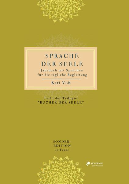 "SPRACHE DER SEELE" ist ein Jahrbuch mit Sprüchen für die tägliche Begleitung. Wenn die Anmut von Worten in eine Wortlosigkeit fällt, gelingt der Nachhall der eigenen Resonanz und der Stille. Nichts ist fest, alles veränderlich und was soeben noch war, ist im nächsten Moment schon wieder verändert. Dieser stetigen Veränderung einen Wandel zu schenken, der Halt & Fülle involviert, ist Anliegen dieses zweiten Buches der Trilogie „BÜCHER DER SEELE“ Ein Jahresbegleiter mit täglichen gedanklichen Inspirationen der Autorin zum Innehalten und Verweilen. Band 1 -"MINIMALISMUS DER SEELE" ist ein Tagebuch zum eigenen Schreiben. Band 3-HORIZONT DER SEELE-ist Übungsbuch der ganzheitlichen Heilung (mit 365 Kurzübungen / Meditationen)-erscheint vorr. August 2022.