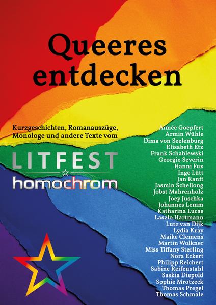 "Queeres entdecken" bietet ein Panorama aktueller, ausgewählt guter queerer Literatur. Über 120 Autor*innen bewarben sich mit ihren Texten für die Teilnahme am Litfest homochrom, dem bisher größten Festival für deutschsprachige Literatur mit LSBTIAQ-Bezug, welches im August 2021 erstmals in Köln stattfand. Die 33 besten, abwechslungsreichsten Romanauszüge, Kurzgeschichten wie auch Monologe, jeweils mit einer Leselänge von zirka 20 bis 25 Minuten, wurden ausgewählt, um von den Schreibenden persönlich vor Publikum und Kamera vorgetragen zu werden. 27 dieser Texte, einschließlich aller drei Publikumspreisgewinner, sind in dieser Anthologie versammelt, um von dir entdeckt zu werden - und um dir hoffentlich Lust auf mehr queere Literatur zu machen.