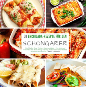 Einfach und lecker Enchiladas Slow-Cooker-Style genießen Wie wäre es mit Enchiladas mit Spinat und Bohnen als Hauptgericht? Oder doch Schokoladen-Bananen-Enchiladas zum Dessert? Lust auf Apfel-Enchiladas... ...oder Enchiladas nach typisch mexikanischer Art? Feinster Slow-Cooker-Genuss in der Welt der Enchilada-Rezepte!