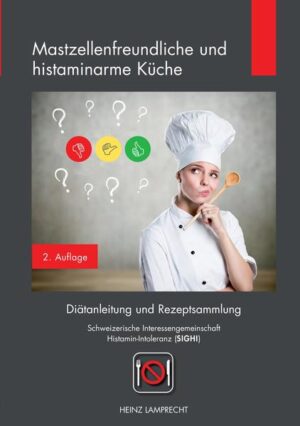 Mehr als 180 Rezepte plus zahlreiche Variationsvorschläge. Mit vielen laktosefreien und glutenfreien Rezepten. Einzelne speziell salicylatarme Rezepte für schlechte Tage. Gesunde Ernährung ohne problematische E-Nummern. Vorwiegend alltagstaugliche Rezepte, die schnell zubereitet sind. Einfache tabellarische Kurzdarstellung. Sie sind häufig krank, fühlen sich oft gestresst, unwohl oder werden immer wieder von lästigen Symptomen mit unklarer Ursache geplagt wie z. B. laufende oder verstopfte Nase, Niesen, Kopfschmerzen, Migräne, Verdauungsbeschwerden, Hautausschläge, Juckreiz, Schlafstörungen, Müdigkeit, Erschöpfung, Konzentrations- und Gedächtnisstörungen, Burnout-Gefühl, Grippegefühl, Infektanfälligkeit, schmerzhafte Entzündungen, unerklärliche Traurigkeit, Antriebslosigkeit usw.? Ihr Arzt ist ratlos oder zieht eine Histamin-Unverträglichkeit, eine Histamin-Intoleranz oder enterale Histaminose, ein Mastzellaktivitätssyndrom (MCAS) oder eine Mastozytose in Betracht? Dann lohnt es sich, die in diesem Kochbuch mit Diätanleitung vorgestellte Ernährungsweise auszuprobieren. Das Buch unterstützt Sie und Ihren Arzt bei der Abklärung, ob Sie auf eine Histamin-Auslassdiät ansprechen. Auf Anhieb können Sie damit die komplizierte Diät korrekt umsetzen, ohne auf eine ausgewogene und schmackhafte Ernährung verzichten zu müssen. SPEZIELL: Nebst dem Histamingehalt wird auch dem konsequenten Meiden von Histaminliberatoren besondere Beachtung geschenkt.