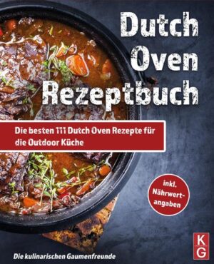 Das ultimative Dutch Oven Rezeptbuch 2 in 1: Ratgeber und die besten 111 Dutch Oven Rezepte für die Outdoor Küche Kennst du schon die modernste Form von Lagerfeuerromantik? Verlangen deine Outdooraktivitäten dringend nach einem neuen, unwiderstehlichen Style? Möchtest du das ultimative Kochbuch für den Dutch Oven kennenlernen, um der beste Meisterkoch aller Zeiten zu werden? Dann hast du mit unserem Dutch Oven Kochbuch den ultimativen Treffer erzielt! Was dich in diesem genialen Dutch Oven Buch erwartet Einblick in die wahre Geschichte des Dutch Ovens Alle wichtigen Kriterien für den Kauf des Black Pots Wissenswertes zur Funktion, Reinigung, Qualität, Transport und Lagerung des Feuertopfes Einzigartige Hacks für die optimale Nutzung des Dutch Ovens Die unterschiedlichen Befeuerungsmöglichkeiten Schritt für Schritt zur perfekten Regulierung der Hitze Anfängerfreundliche Anleitung zur richtigen Verteilung der Briketts Eine riesige Auswahl an exklusiven Rezepten Wir können dir bereits jetzt verraten: ✔Sogar als bekennender VEGETARIER oder VEGANER wirst du hier fündig! ✔ Dutch Oven-Allroundtalent auf höchstem Niveau Kein anderes Kochutensil ist so vielseitig einsetzbar wie der Dutch Oven. Ganz egal ob braten, kochen, backen oder schmoren, alles erledigt der Feuertopf mit unübertroffener Leichtigkeit. Das Herstellen schmackhafter Gerichte im Dutch Oven ist nicht nur im Handumdrehen zu bewerkstelligen, sondern verschafft dem Koch und seinen Gästen ein ganz besonderes Erlebnis in Kombination mit atemberaubender Lagerfeuerromantik. Kulinarische Vielfalt par excellence 111 Rezepte, die für jeden Geschmack und jeglichen Anlass das richtige Gericht bieten, sind in diesem außergewöhnlichen Kochbuch vereint. Durch die leicht umsetzbaren Schritt für Schritt - Anleitungen und die in jedem Supermarkt erhältlichen Zutaten kann selbst der blutigste Anfänger ein den Gaumen verwöhnendes Gericht zaubern.