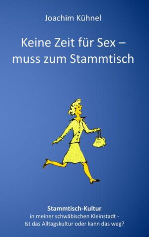 Keine Zeit für Sex - muss zum Stammtisch Ist das Alltagskultur oder kann das weg? Na klar kann das weg - oder?? Also bitte! Keine Zeit für die Liebe! Brauchen wir die Kneipen-Szene überhaupt noch? Was sehen wir denn heute hinter der Fassade der kleinen Kneipe? Was kann denn da so wichtig sein? Bierseligkeit oder interessante Gespräche? Überbordende Romantik und verspielte Träumerei für ewig Gestrige? Oder ist es vielleicht doch ein wichtiges, häufig sehr lustiges Ventil für den Menschen? Hier kreuzen sich etliche interessante Lebensgeschichten. Schicksale und Erlebnisse der Gäste prallen aufeinander. Hier trifft Gott auf die Welt.