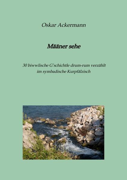 Seine 30 neuen biblischen Kurzgeschichten in Kurpfälzer Mundart versteht der Mundartpfarrer Oskar Ackermann als "Drum-rum-Verzählunge". Sie möchten määner, d.h. mehr und anders sehen lassen, verlassen die gewohnten Perspektiven und nehmen einen anderen Blickwinkel auf die originalen Bibeltexte ein. Bei seinem Erzählen springt er zwischen der biblischen und der heutigen Zeit hin und her, fügt in die Handlungen Nebenfiguren oder ganz neue Akteure ein. So ist ihm beim Fabulieren seine Phantasie unter der Hand "drum-rum-gegangen"