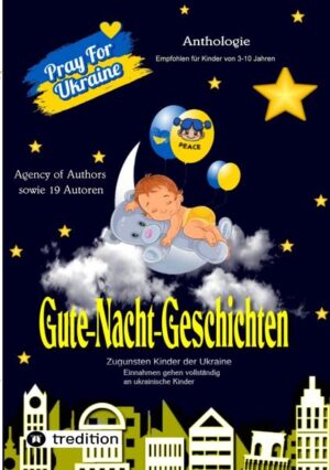 "Es sind nicht die Völker der Erde, die Kriege wollen. Es sind ihre Regierungen, die die Kriege schüren." (Bulla, Horst) 19 Autoren schrieben mit der Agency of Authors das Buch Gute- Nacht- Geschichten zugunsten Unicef und den Kindern der Ukraine, an die der gesamte Erlös des Verkaufes geht. Liebevoll umgesetzt erwarten die Kinder kleine Elfchen, freche Kobolde oder die Zaubermünze, die einen direkt ins Märchenreich bringt. 22 Geschichten und Reime in Farbe, Premium Druck und Premium Papier machen dieses Buch zu einem edlen, wundervollen Geschenk für die Kinder, Enkel oder Neffen oder aber zum Selbst lesen. Und am Ende des Buches gibt es sogar noch eine Überraschung für die Kleinen. Jetzt vielleicht schon an Weihnachten denken? Lesen und etwas Gutes tun, denn irgendwann könnten es auch unsere Kinder sein! "Es gibt nur einen Tag im Leben eines Kindes, an dem sein Weinen glücklich macht- Der Tag seiner Geburt" (Agency of Authors)rt" (Agency of Authors) Buch Teaser https://www.youtube.com/watch?v=m_QgYMrKOVY