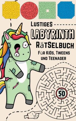 Ein kompaktes Rätselbuch mit 50+ Labyrinthen. Die Rätsel sind mittelschwer und für Kinder ab 9 Jahre geeignet, sowie für Jugendliche, Teenager und Halloween- Fans. Zu finden bei den Labyrinthen sind Zombie- Hände, Vampirzähne, Zombie- Einhörner und mehr. So macht Gehirntraining Spaß!