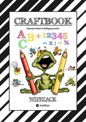 Das Craftbook "Wiffzack“ beinhaltet eine hervorragende Lernhilfe für Rechenanfänger und Kinder, welche gerade erst beginnen und sich mit Zahlen und Zählen von Mengen noch etwas schwer tun. Der Inhalt zeigt den Facettenreichtum auf, mit dem man sich beim Lernen kreativ entwickeln kann. Kinder sollen mit den verschiedenen und unterschiedlichsten Themen zur Ideenentwicklung angeregt werden. Es gibt eine Unzahl von angewandten Methoden Kleinkindern das Erlernen des Alphabets, das Rechnen, das Lesen und Basteln schmackhaft zu machen, dies ist eine davon. Weiters vermittelt der Inhalt Anregungen für Ideen um die eigene Kreativität zu entwickeln. Spielerisch lernen führt schnell zum Erfolg. Unsere Craftbook Bandreihe bietet eine Vielfalt von Möglichkeiten in den verschiedensten Bereichen, in welchen sich die Kleinen künstlerisch und vor allem begeistert entfalten können. Viele Inhalte wurden extra so gestaltet, sodass man diese einfach scannen oder kopieren kann, um sie auch mehrfach verwenden zu können.