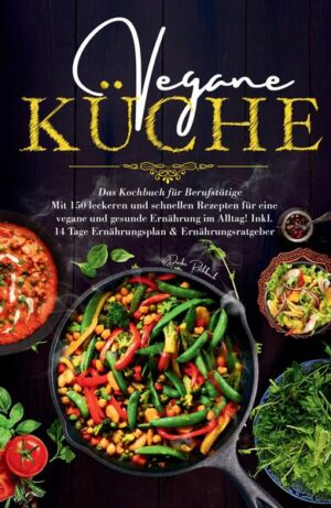 "Vegane Küche - Das Kochbuch für Berufstätige" ist Ihr Schlüssel zu einem gesunden, ausgewogenen und tierproduktfreien Lebensstil, selbst in einem herausfordernden Berufsalltag. Wenn Sie auf der Suche nach schnellen, nahrhaften und veganen Rezepten sind, die Ihren geschäftigen Alltag bereichern, ohne Kompromisse bei Geschmack und Gesundheit einzugehen, dann ist dieses Buch genau das Richtige für Sie. Daike Rothbach, eine erfahrene Ernährungsberaterin und passionierte Veganerin, führt Sie durch die Welt der veganen Küche. Sie bietet Ihnen nicht nur eine Vielzahl an Rezepten, sondern auch wertvolles Wissen darüber, wie Sie alle wichtigen Nährstoffe in Ihre Ernährung integrieren und effektiv einem Mangel vorbeugen können. Das Buch enthält 150 vielfältige Rezepte aus verschiedenen Kategorien, die speziell für den hektischen Lebensstil von Berufstätigen entwickelt wurden. Von schnellen Frühstücksideen über nahrhafte Mittagessen bis hin zu abwechslungsreichen Abendessen - hier finden Sie Gerichte, die perfekt in Ihren Arbeitsalltag passen und sich auch hervorragend zum Mitnehmen eignen. Ein besonderer Bonus ist der 14-Tage-Ernährungsplan, den Daike Rothbach exklusiv für Sie zusammengestellt hat. Dieser Plan erleichtert Ihnen den Einstieg in die vegane Ernährung und stellt sicher, dass Sie jeden Tag mit einem köstlichen, veganen Gericht versorgt sind. Zudem hilft der individuelle Einkaufszettel dabei, effizient und zielgerichtet einzukaufen. Mit "Vegane Küche - Das Kochbuch für Berufstätige" erhalten Sie nicht nur eine Sammlung von Rezepten, sondern einen umfassenden Ratgeber, der Ihnen hilft, die Herausforderungen einer veganen Ernährung im Berufsalltag zu meistern. Und als besonderen Umweltaspekt verzichtet dieses Buch auf Bilder und Farbdruck, was Ihren Beitrag zum Umweltschutz unterstützt. Ergreifen Sie jetzt die Gelegenheit, sich und Ihrer Gesundheit etwas Gutes zu tun. Sichern Sie sich Ihr Exemplar von "Vegane Küche - Das Kochbuch für Berufstätige" und starten Sie in ein neues, gesünderes und umweltbewussteres Leben.