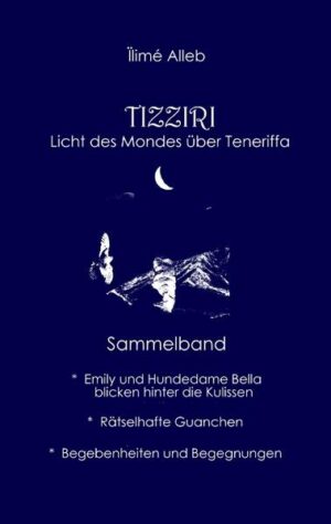 Das Buch stellt Teneriffa abseits des Massentourismus vor. Im ersten Teil 'Emily und Hundedame Bella blicken hinter die Kulissen' erforschen die beiden die Insel auf eigene Faust. Dabei tauchen sie tief in das kanarische Leben ein: mit Bella als Co-Protagonistin erlebt der Leser so manch eine Überraschung. Vor allem aber die Erfüllung einer Prophezeiung... Im zweiten Teil 'Rätselhafte Guanchen' lernen Sie die Ureinwohner abseits von undifferenzierten Betrachtungen kennen: neben entsprechender Fachliteratur hatte Ïlimé Alleb Unterstützung von Antonio Tejera Gaspar, Universitätsprofessor für Archäologie, Anthropologie und Geschichte sowie von Dr. Prof. Rosa Irene Fregel Lorenzo, Spezialistin auf dem Gebiet der Genetik. Sie hatte unter anderem die Genetik der kanarischen Ureinwohner studiert. Trotz all dem vorhandenem Wissen, gleicht die Geschichte der Guanchen nach wie vor einem unvollständigem Puzzle. Doch soviel ist sicher: zwar gelten die Lebensumstände besagter Ureinwohner als primitiv, die Guanchen selbst waren es jedoch ganz sicher nicht. Noch heute rätseln Architekten und Bauingenieure über die ein oder andere Konstruktion, Noch heute finden ihre Art zu Mumifizieren, ihr Gerechtigkeitssinn, ihre Nähte Bewunderung und mit 'arrorró klingt noch heute ihre Melodie.... Der dritte Teil 'Begebenheiten & Begegnungen' erzählt Anekdoten und kleine Geschichten: von sprachlichen Missverständnissen, von Gespenstern in der Nacht, vom Barraquito - dem It-Kaffee der Kanaren, von einer unsichtbaren Insel und Saida, einer ungekrönten Königin...