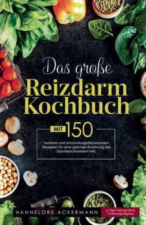 "Das große Reizdarm Kochbuch" von Hannelore Ackermann ist Ihr umfassender Ratgeber, um Darmbeschwerden wie Magenprobleme, Durchfall und Verstopfungen effektiv zu behandeln und Ihr tägliches Wohlbefinden signifikant zu steigern. In diesem Buch finden Sie eine sorgfältig zusammengestellte Sammlung von 150 leckeren und entzündungshemmenden Rezepten, die speziell für Menschen mit sensiblen Verdauungssystemen entwickelt wurden. Hannelore Ackermann, eine erfahrene Ernährungsexpertin, versteht die Herausforderungen, die mit Darmbeschwerden einhergehen. Sie bietet Ihnen nicht nur Rezepte, sondern auch wertvolle Einblicke in Lebensmittel, die Unverträglichkeiten wie Schmerzen im linken Unterbauch, Fieber und Krämpfe auslösen können. Mit einer klaren Übersicht geeigneter Lebensmittel unterstützt sie Sie dabei, die richtigen Ernährungsentscheidungen zu treffen. Das Herzstück des Buches ist eine 14-Tage FODMAP Diät, die einen leichten Einstieg in die entzündungshemmende Ernährung ermöglicht. Diese Diät, speziell für Sie entwickelt, ist strukturiert in Frühstück, Mittag- und Abendessen für jeden Tag, um sicherzustellen, dass Sie zu jeder Tageszeit mit einem passenden, gesunden Gericht versorgt sind. Die Rezepte in diesem Buch sind vielfältig und decken verschiedene Kategorien ab. Sie kommen mit detaillierten Nährwertangaben und Zubereitungszeiten, sodass sie auch für einen anspruchsvollen und stressigen Arbeitsalltag geeignet sind. Ob zu Hause oder bei der Arbeit - Sie haben immer Zugriff auf nährstoffreiche, entzündungshemmende Gerichte. Ein individueller Einkaufszettel, der auf Ihre Rezeptauswahl zugeschnitten ist, hilft Ihnen, effizient und zielgerichtet einzukaufen. So sparen Sie Zeit und stellen sicher, dass Sie alle benötigten Zutaten zur Hand haben. Mit "Das große Reizdarm Kochbuch" und der exklusiven 14-Tage FODMAP Diät von Hannelore Ackermann erhalten Sie nicht nur ein Kochbuch, sondern einen umfassenden Ratgeber, der Ihnen hilft, Ihre Darmgesundheit zu verbessern und wieder voll am Leben teilzunehmen.