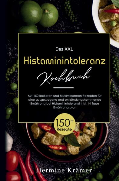 Entdecken Sie die heilende Kraft der richtigen Ernährung mit "Das XXL Histaminintoleranz Kochbuch" von Hermine Krämer. Dieses umfassende Werk bietet Ihnen 150 leckere und histaminarme Rezepte, die speziell darauf ausgerichtet sind, die Symptome einer Histaminintoleranz zu lindern und gleichzeitig eine entzündungshemmende, ausgewogene Ernährung zu fördern. Wenn Sie unter Beschwerden wie Kopfschmerzen, Hautreaktionen, Magen-Darm-Problemen oder anderen Symptomen einer Histaminintoleranz leiden, bietet dieses Buch eine praktische und effektive Lösung. Hermine Krämer, eine Expertin auf dem Gebiet der Ernährung bei Histaminintoleranz, vermittelt Ihnen fundiertes Wissen über lebensmittelbedingte Auslöser und zeigt, wie Sie durch gezielte Ernährungsumstellung eine signifikante Verbesserung Ihres Wohlbefindens erreichen können. Das Buch enthält eine sorgfältige Auswahl an histaminarmen Lebensmitteln und bietet klare Anweisungen, welche Nahrungsmittel zu meiden sind, um histaminbedingte Reaktionen zu verhindern. Die 150 Rezepte decken eine breite Palette von Kategorien ab und sind mit Nährwertangaben und Zubereitungszeiten versehen, sodass sie auch für einen anspruchsvollen und hektischen Alltag geeignet sind. Ein besonderes Highlight ist der 14-Tage-Ernährungsplan, der Ihnen den Einstieg erleichtert und einen klaren Weg zu einer histaminarmen Ernährung aufzeigt. Egal, ob Sie zu Hause oder bei der Arbeit sind, die Gerichte sind so konzipiert, dass sie leicht zuzubereiten und mitzunehmen sind, um eine konstante und entzündungshemmende Ernährung zu gewährleisten. Ein individuell abgestimmter Einkaufszettel erleichtert Ihnen das zielgerichtete Einkaufen und hilft, den Überblick über die benötigten Zutaten zu behalten. Mit "Das XXL Histaminintoleranz Kochbuch" erhalten Sie nicht nur ein Rezeptbuch, sondern einen ganzheitlichen Ratgeber, der Ihnen hilft, Ihre Histaminintoleranz natürlich zu behandeln und Ihr Leben innerhalb von 14 Tagen spürbar zu verbessern. Nehmen Sie Ihre Gesundheit in die Hand und beginnen Sie den Weg zu einem beschwerdefreien Leben.