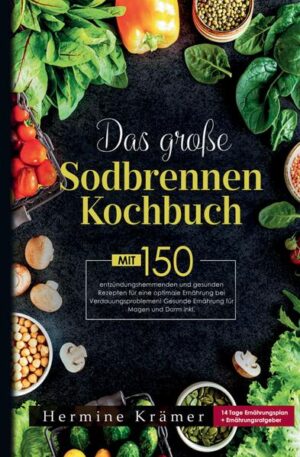 Das große Sodbrennen Kochbuch ist Ihre umfassende Lösung, um Sodbrennen und ähnliche Beschwerden auf natürliche Weise zu lindern und Ihr allgemeines Wohlbefinden zu verbessern. Wenn Sie unter den unangenehmen Symptomen von Sodbrennen leiden und nach einer effektiven, ernährungsbasierten Lösung suchen, ist dieses Buch genau das Richtige für Sie. Die erfahrene Ernährungsexpertin Hermine Krämer hat dieses Buch speziell für Personen wie Sie entwickelt, die die täglichen Beschwerden von Sodbrennen erleben und eine gesunde, ausgewogene Ernährung anstreben. Sie zeigt Ihnen, welche Lebensmittel Sodbrennen auslösen können und bietet eine Liste von geeigneten Lebensmitteln, um Fehlgriffe zu vermeiden und die Symptome zu lindern. Mit über 150 Rezepten, die in verschiedenen Kategorien organisiert sind, bietet dieses Buch eine Vielzahl an Mahlzeiten, die speziell darauf ausgerichtet sind, entzündungshemmend zu wirken und Sodbrennen zu lindern. Jedes Rezept kommt mit detaillierten Nährwertangaben und Zubereitungszeiten, um Ihnen auch an stressigen Tagen die Zubereitung einfacher und schneller Gerichte zu ermöglichen. Ein besonderes Highlight des Buches ist der 14-Tage-Ernährungsplan, der von Hermine Krämer exklusiv für Sie entwickelt wurde. Dieser Plan unterstützt Sie dabei, schrittweise eine entzündungshemmende Ernährung in Ihren Alltag zu integrieren, und sorgt dafür, dass Sie zu jeder Tageszeit mit einem leckeren und bekömmlichen Gericht versorgt sind. Zusätzlich erleichtert ein individueller Einkaufszettel das gezielte Einkaufen und stellt sicher, dass Sie alle Zutaten für Ihre entzündungshemmenden Mahlzeiten parat haben. Mit dem großen Sodbrennen Kochbuch erhalten Sie nicht nur eine Sammlung von Rezepten, sondern einen umfassenden Leitfaden, der Ihnen hilft, die Herausforderungen von Sodbrennen durch eine angepasste Ernährung zu bewältigen. Ergreifen Sie jetzt die Chance, sich und Ihrem Körper etwas Gutes zu tun. Holen Sie sich Ihr Exemplar und starten Sie in ein beschwerdefreies, gesünderes Leben.